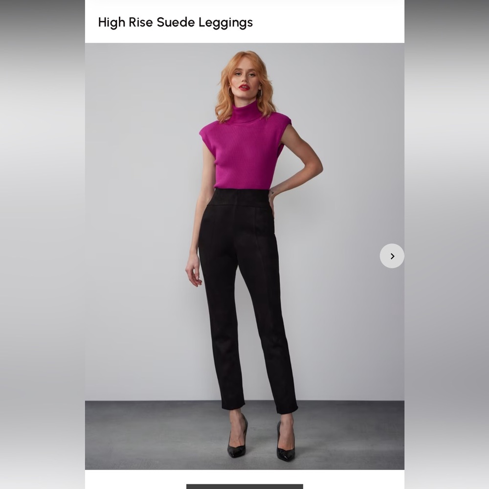 NWT New York & Co High Rise Suede Leggings